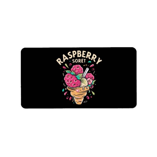 Frambozen Sorbet Etiket (Voorkant)