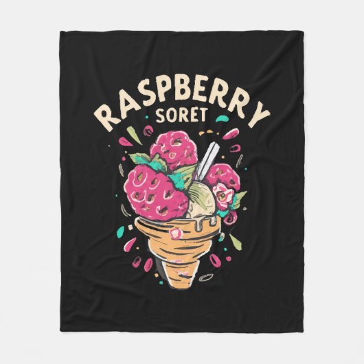 Frambozen Sorbet Fleece Deken (Voorkant)
