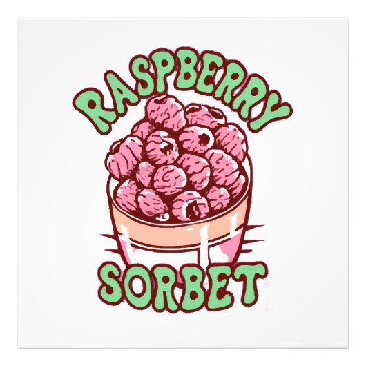 Frambozen Sorbet Foto Afdruk (Voorkant)