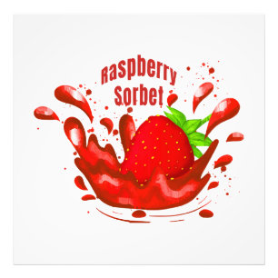 Frambozen Sorbet Foto Afdruk