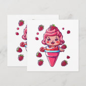 Frambozen sorbet Kawaii (Voorkant / Achterkant)