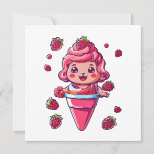Frambozen sorbet Kawaii