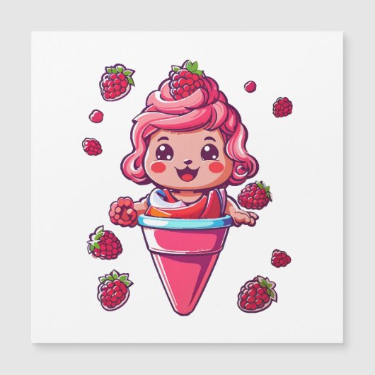 Frambozen sorbet Kawaii (Voorkant)