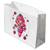 Frambozen sorbet Kawaii Groot Cadeauzakje (Achterkant Gekanteld)