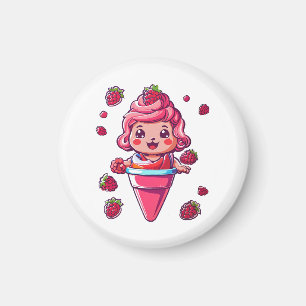Frambozen sorbet Kawaii Magneet