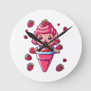 Frambozen sorbet Kawaii Ronde Klok