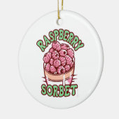 Frambozen Sorbet Keramisch Ornament (Links)