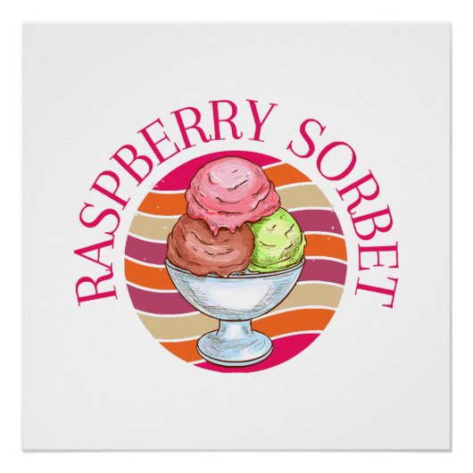 Frambozen Sorbet Perfect Poster (Voorkant)