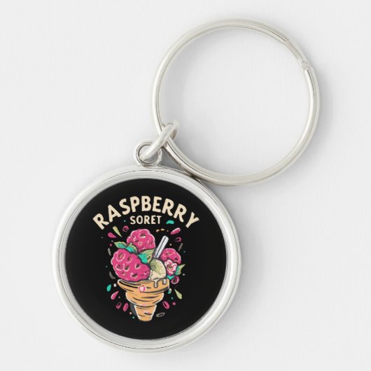 Frambozen Sorbet  Sleutelhanger (Voorkant)