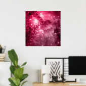 Frambozen Sterren Getinte Hemelse Foto Poster (Thuiskantoor)