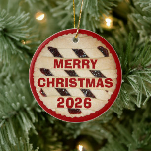 Frambozen taart/tart kerst ornament