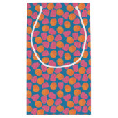 Frambozen, Tangerines op Bright Turquoise Blue Klein Cadeauzakje (Achterkant)