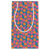 Frambozen, Tangerines op Bright Turquoise Blue Klein Cadeauzakje (Voorkant)