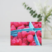 Frambozen, vers briefkaart (Staand voorkant)