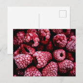 Frambozen, vers rood briefkaart (Voorkant / Achterkant)