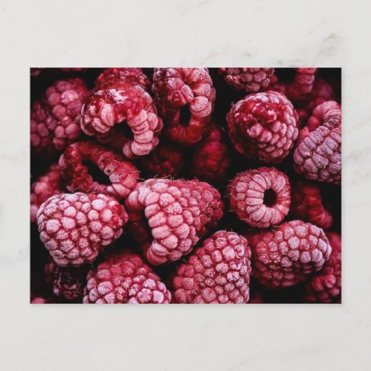Frambozen, vers rood briefkaart (Voorkant)