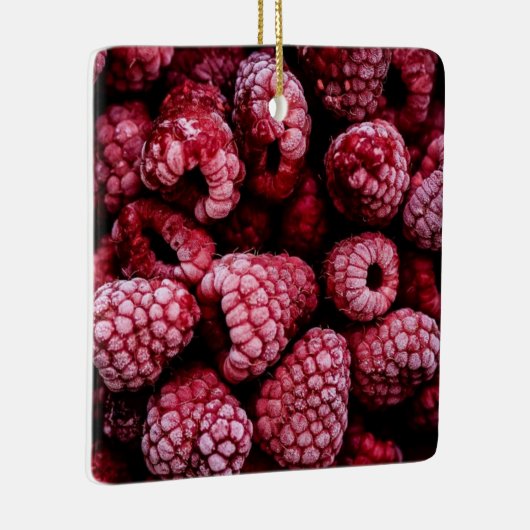 Frambozen, vers rood keramisch ornament (Rechts)