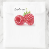 Frambozen Vierkante Sticker (Tas)