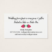 Frambozen visitekaartje van jam pies bakkerij (Achterkant)