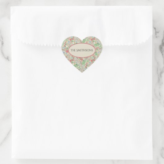 Frambozen Vlinders Aalbessen Aardbeientuin Hart Sticker (Tas)