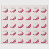 Frambozen Waterverf Happy Valentijn Day Cadeaupapier (Vlak)