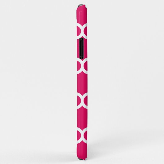 Frambozen WhMarokkaans #5 Navy 3 Initiaal Monogram Case-Mate iPhone Case (Achterkant/rechts)