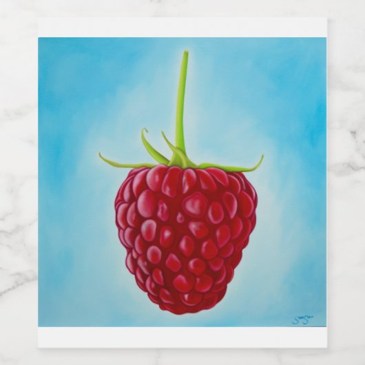 Frambozen Wijn Etiket (Enkel label)