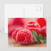 Frambozen - zoet leven briefkaart (Voorkant / Achterkant)