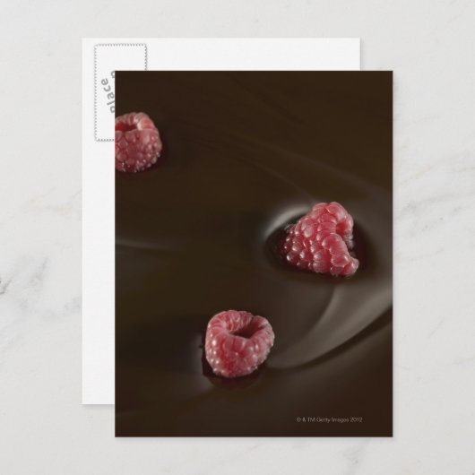 frambozenchocolade briefkaart (Voorkant / Achterkant)