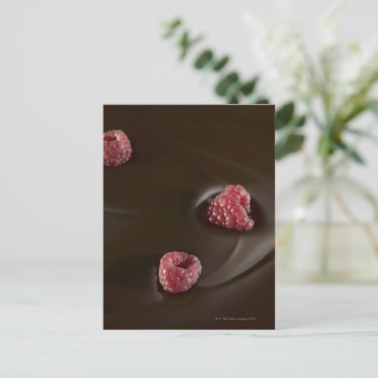 frambozenchocolade briefkaart (Staand voorkant)