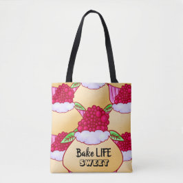 Frambozencrème Muffin Cake Treat Bake Sweet Tote Bag
