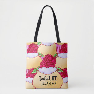 Frambozencrème Muffin Cake Treat Bake Sweet Tote Bag