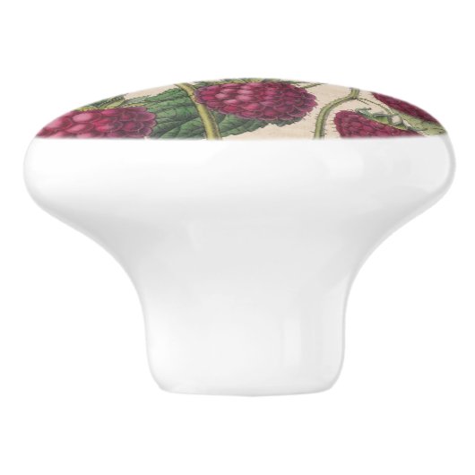  frambozenfruit keramische knop (Zijkant)