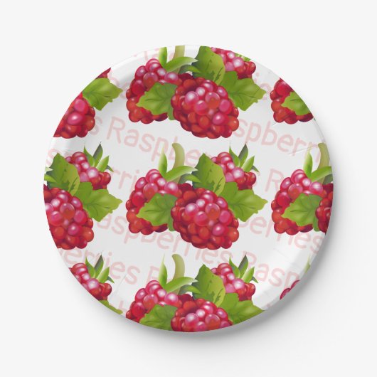 Frambozenfruit Papieren Bordje (Voorkant)
