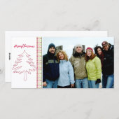 Frambozengewas en snowflake kerst feestdagenkaart (Voorkant / Achterkant)