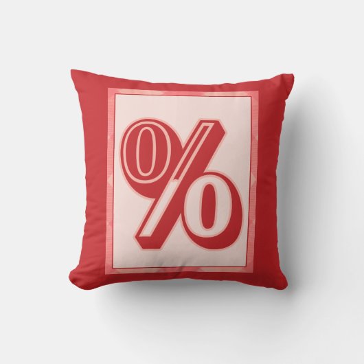 Frambozengewas percentage monogrammofoonpiloot kussen (Voorkant)