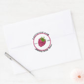 Frambozenjam Bewaarde Gepersonaliseerde Klassieker Ronde Sticker (Envelop)