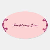 Frambozenjam bewaart label en sticker (Voorkant)