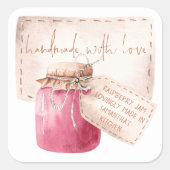 Frambozenjam Etiket Eigenhandig met Liefde Naam (Voorkant)