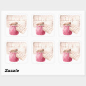 Frambozenjam Etiket Zelfgemaakt met Liefde Naam (Vel)