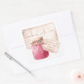 Frambozenjam Etiket Zelfgemaakt met Liefde Naam (Envelop)