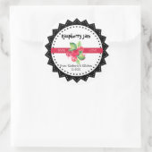 Frambozenjam Gemaakt Met Liefde Rustieke Moderne R Ronde Sticker (Tas)