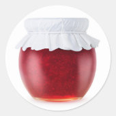 Frambozenjam Ronde Sticker (Voorkant)