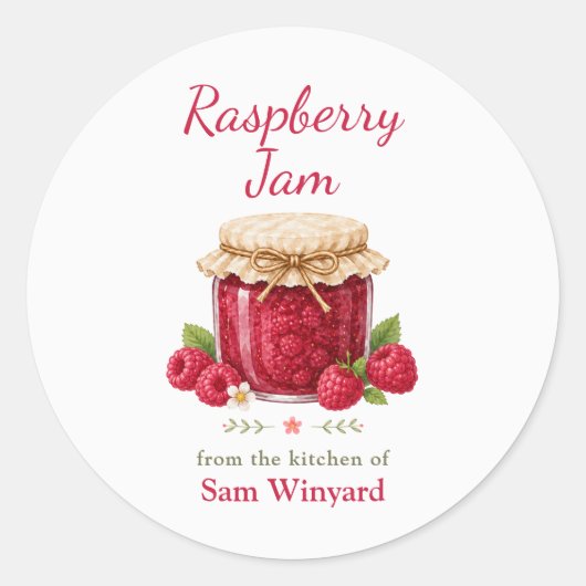 Frambozenjam van de Keuken van Label (Voorkant)