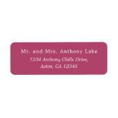 Frambozenkleur Etiket (Voorkant)