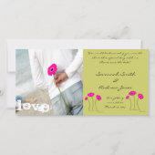 Frambozenknollen op Limoen sparen de datum Save The Date (Voorkant)