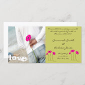 Frambozenknollen op Limoen sparen de datum Save The Date (Voorkant / Achterkant)