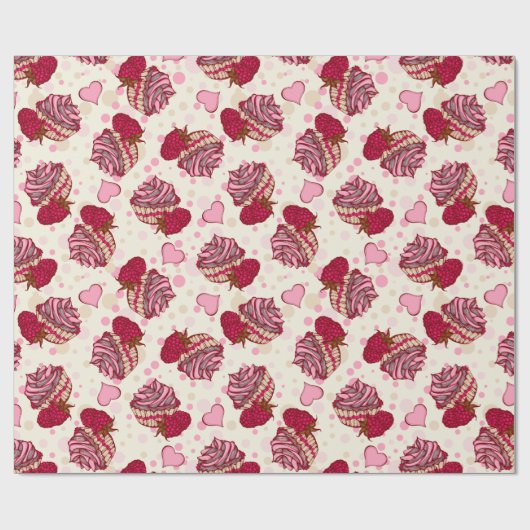 Frambozenkoekjes Cadeaupapier (Vlak)