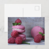 Frambozenmakerij Roze Briefkaart van het Franse ba (Voorkant / Achterkant)