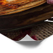 Frambozenpannenkoeken met maapelstroop poster (Hoek)